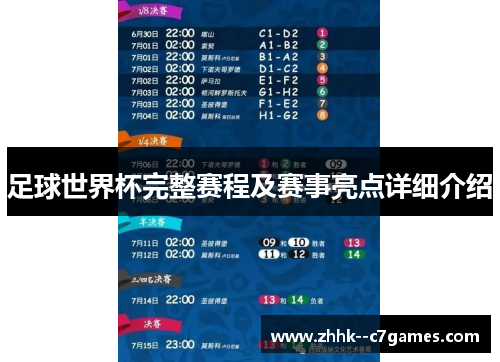 足球世界杯完整赛程及赛事亮点详细介绍